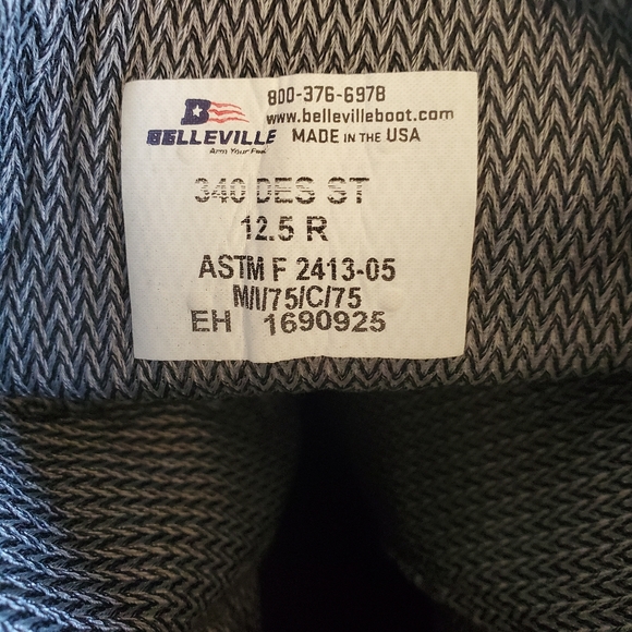 Belleville 340 DES Men's Hot Weather Tan Flight and Combat Vehicle Boot SZ.12.5R - Picture 6 of 8